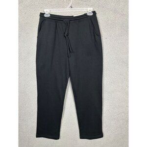 Style & Co Women's Mid Rise Drawstring-Waist Fleece Lined Pants Medium Black NWT